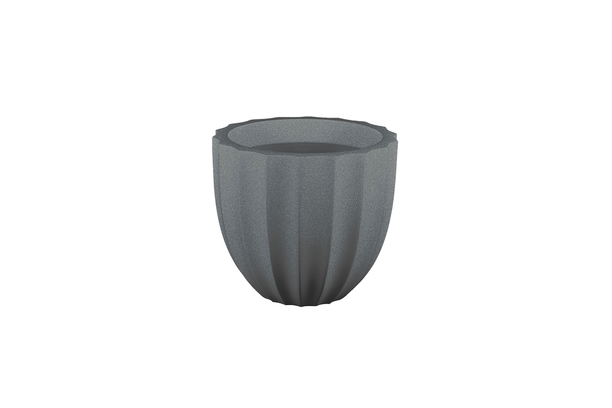 Santa Barbara Low Fluted Round Planter