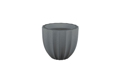 Santa Barbara Low Fluted Round Planter