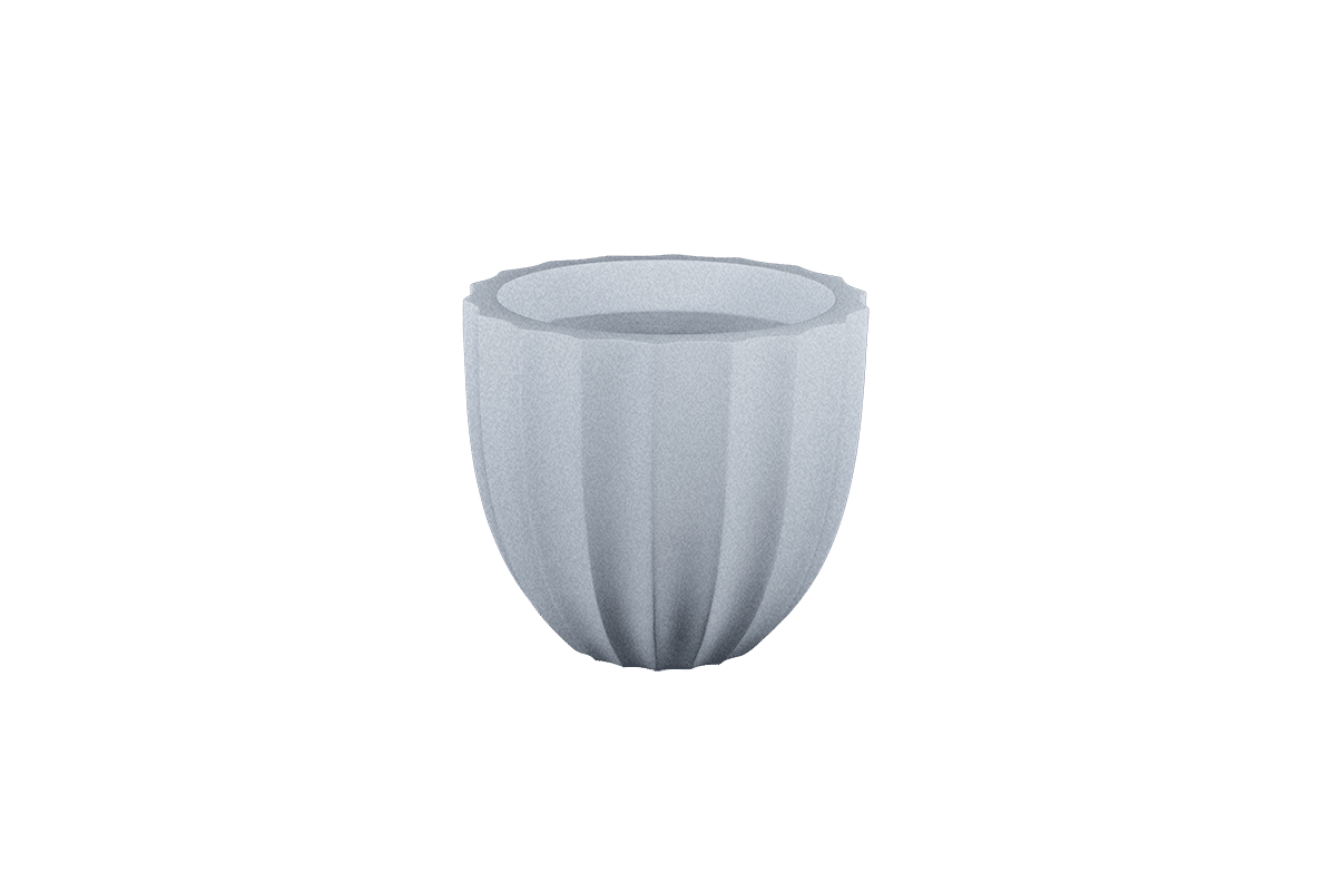 Santa Barbara Low Fluted Round Planter