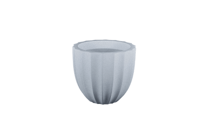 Santa Barbara Low Fluted Round Planter