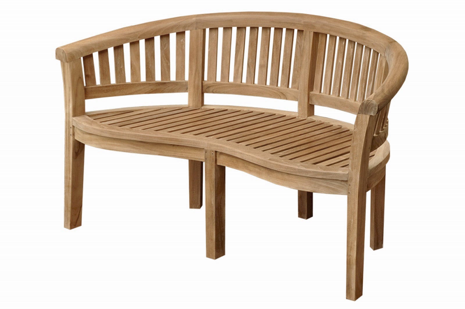 Outdoor Bench Curve 3-Seater Bench Extra Thick Wood Men's Digs